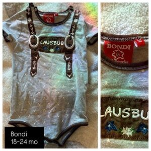 Bondi Baby Bodysuit Oktoberfest Leiderhosen onesie
